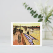 Brug in Trinquetaille, Vincent Van Gogh Briefkaart (Staand voorkant)