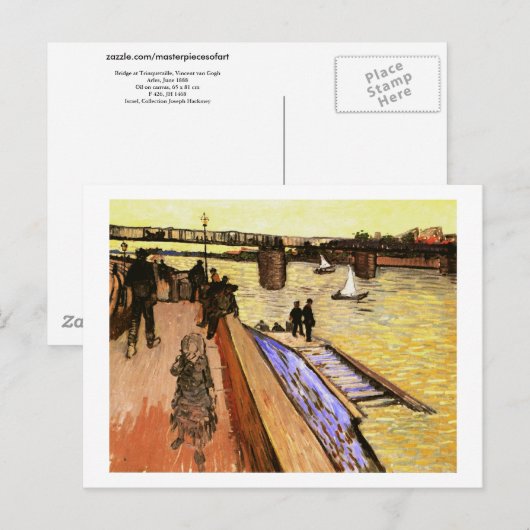 Brug in Trinquetaille, Vincent Van Gogh Briefkaart (Voorkant / Achterkant)