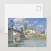 Brug in Villeneu door Sisley Impressionist Paint Briefkaart (Voorkant / Achterkant)