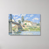Brug in Villeneu door Sisley Impressionist Paint Canvas Afdruk (Voorkant)
