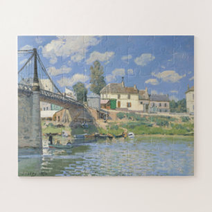 Brug in Villeneu door Sisley Impressionist Paint Legpuzzel