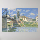 Brug in Villeneu door Sisley Impressionist Paint Poster (Voorkant)