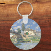 Brug in Villeneu door Sisley Impressionist Paint Sleutelhanger (Achterkant)