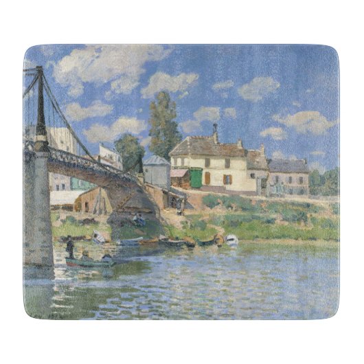 Brug in Villeneu door Sisley Impressionist Paint Snijplank (Voorkant)
