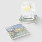 Brug in Villeneu door Sisley Impressionist Paint Stenen Onderzetter (Zijkant)