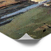 Brug in Villeneuve la Garenne Poster (Hoek)