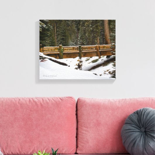 Brug in Wuksachi Canvas Afdruk (Insitu (Woonkamer))