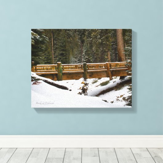 Brug in Wuksachi Canvas Afdruk (Insitu (Houten vloer))