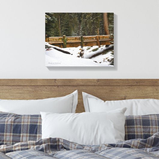 Brug in Wuksachi Canvas Afdruk (Insitu (Slaapkamer))