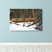 Brug in Wuksachi Canvas Afdruk (Insitu (Houten vloer))