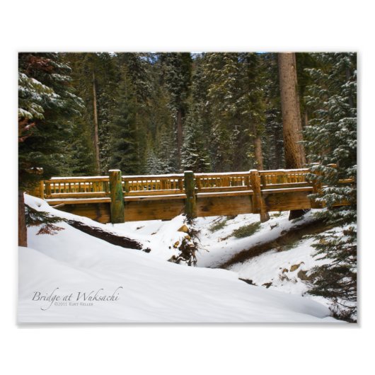 Brug in Wuksachi Foto Afdruk (Voorkant)