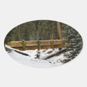 Brug in Wuksachi Ovale Sticker (Voorkant)