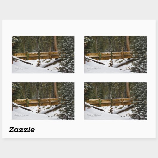 Brug in Wuksachi Rechthoekige Sticker (Vel)