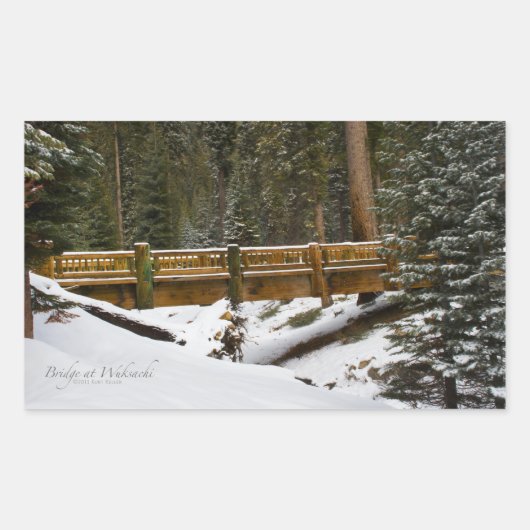 Brug in Wuksachi Rechthoekige Sticker (Voorkant)