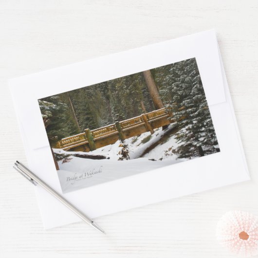 Brug in Wuksachi Rechthoekige Sticker (Envelop)