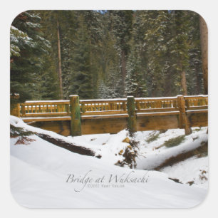 Brug in Wuksachi Vierkante Sticker