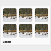 Brug in Wuksachi Vierkante Sticker (Vel)