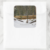 Brug in Wuksachi Vierkante Sticker (Tas)