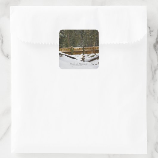 Brug in Wuksachi Vierkante Sticker (Tas)