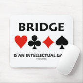 Brug is een intellectueel spel (vier Kaart-eenhede Muismat (Met muis)