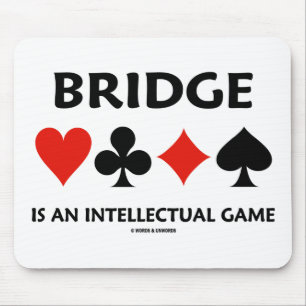 Brug is een intellectueel spel (vier Kaart-eenhede Muismat