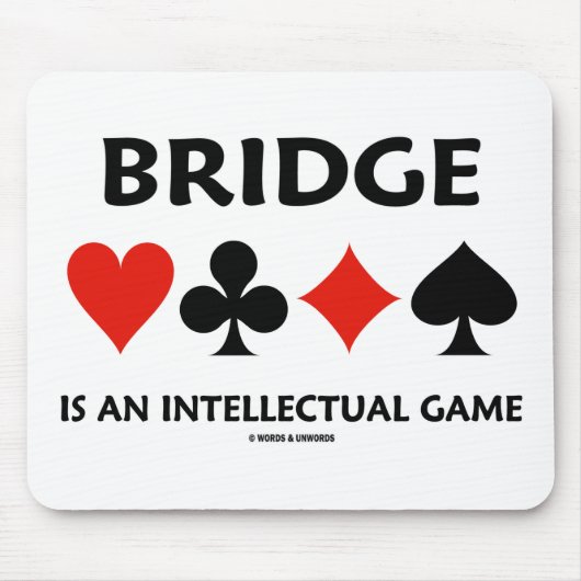 Brug is een intellectueel spel (vier Kaart-eenhede Muismat (Voorkant)