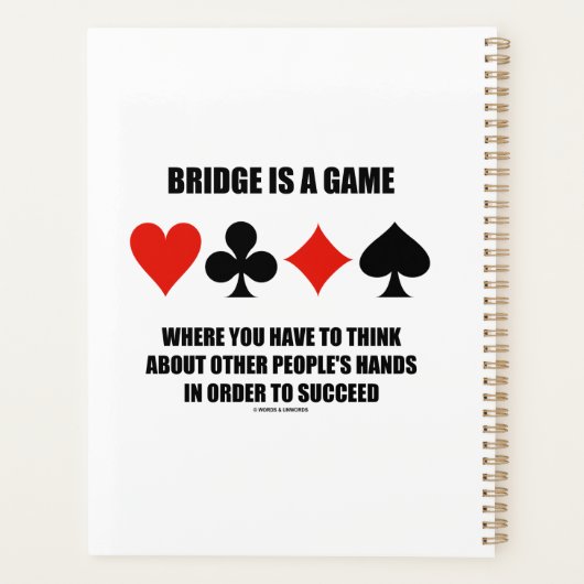 Brug is een spel waar andere mensen denken planner (Achterkant)