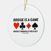 Brug is een spel waar de communicatie zeer belangr keramisch ornament (Links)