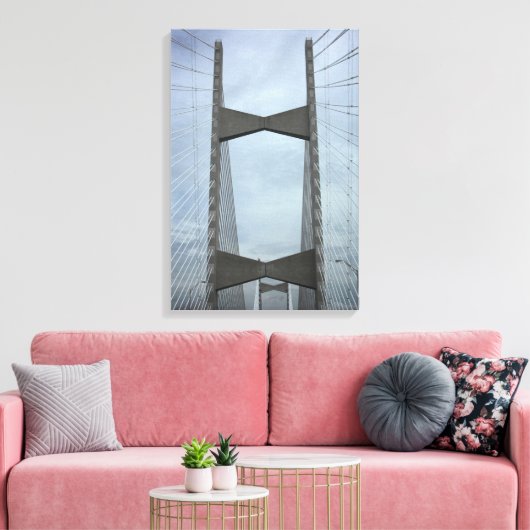 Brug (Jacksonville, FL) (Canvas) Canvas Afdruk (Insitu (Woonkamer))