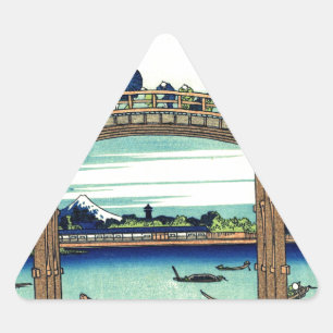 Brug Japan Shinto Boats Travel Landmark Sticker