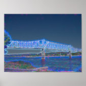 Brug langs de Ohio-rivier Poster (Voorkant)
