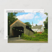 Brug met dekking van de afdekking van Bruggen van  Briefkaart (Voorkant / Achterkant)