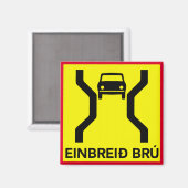 Brug met één breedte, verkeersteken, IJsland Magneet (Voorkant / Achterkant)