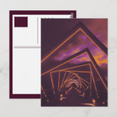 brug met hoog treinstel briefkaart (Voorkant / Achterkant)