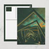 brug met hoog treinstel briefkaart (Voorkant / Achterkant)