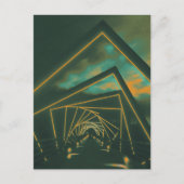 brug met hoog treinstel briefkaart (Voorkant)