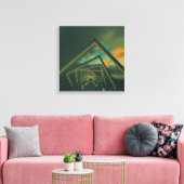 brug met hoog treinstel canvas afdruk (Insitu (Woonkamer))