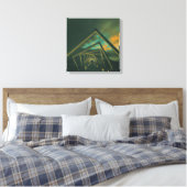 brug met hoog treinstel canvas afdruk (Insitu (Slaapkamer))