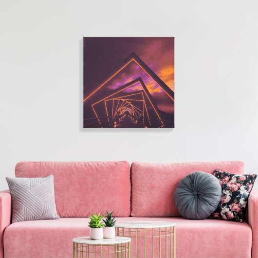 brug met hoog treinstel canvas afdruk (Insitu (Woonkamer))