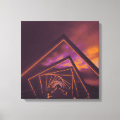 brug met hoog treinstel canvas afdruk (Voorkant)