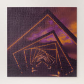 brug met hoog treinstel legpuzzel (Verticaal)