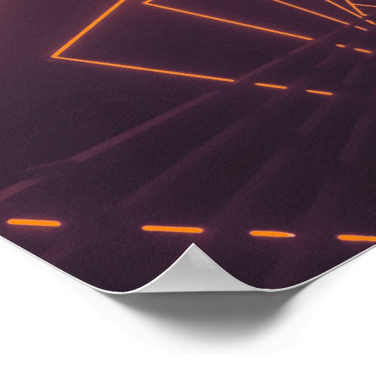 brug met hoog treinstel poster (Hoek)