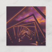 brug met hoog treinstel vierkante visitekaartje (Voorkant)