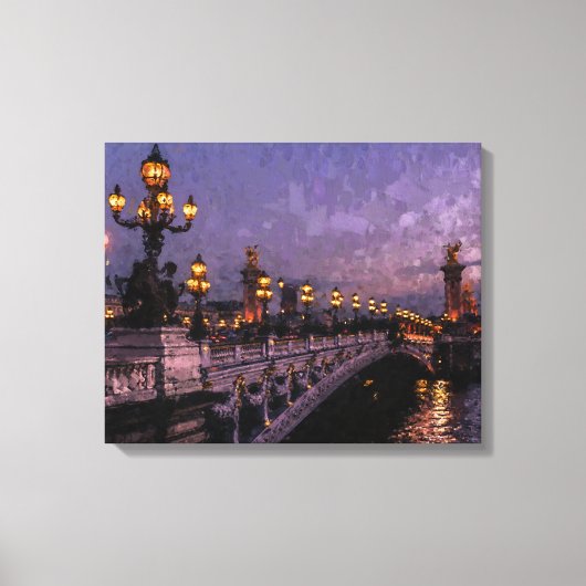 Brug met lantaarns canvas afdruk (Voorkant)