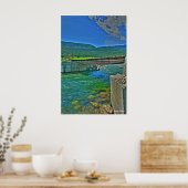 Brug met zoet gras poster (Keuken)