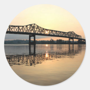brug Mississippi Ronde Sticker