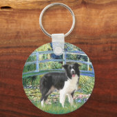 Brug (Monet)-Border Collie Sleutelhanger (Voorkant)