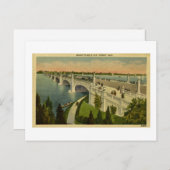 Brug naar Belle Isle Detroit, Michigan, Briefkaart (Voorkant / Achterkant)