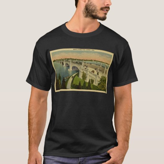 Brug naar Belle Isle Detroit, Michigan,  T-shirt (Voorkant)