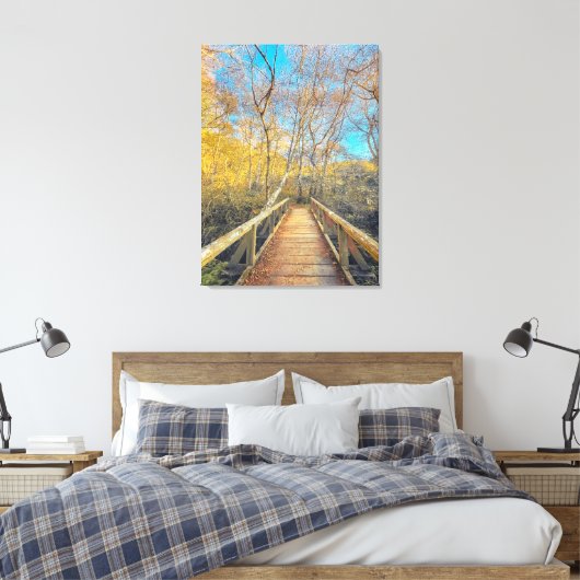 Brug naar de Bossen Canvas Afdruk (Insitu (Slaapkamer))